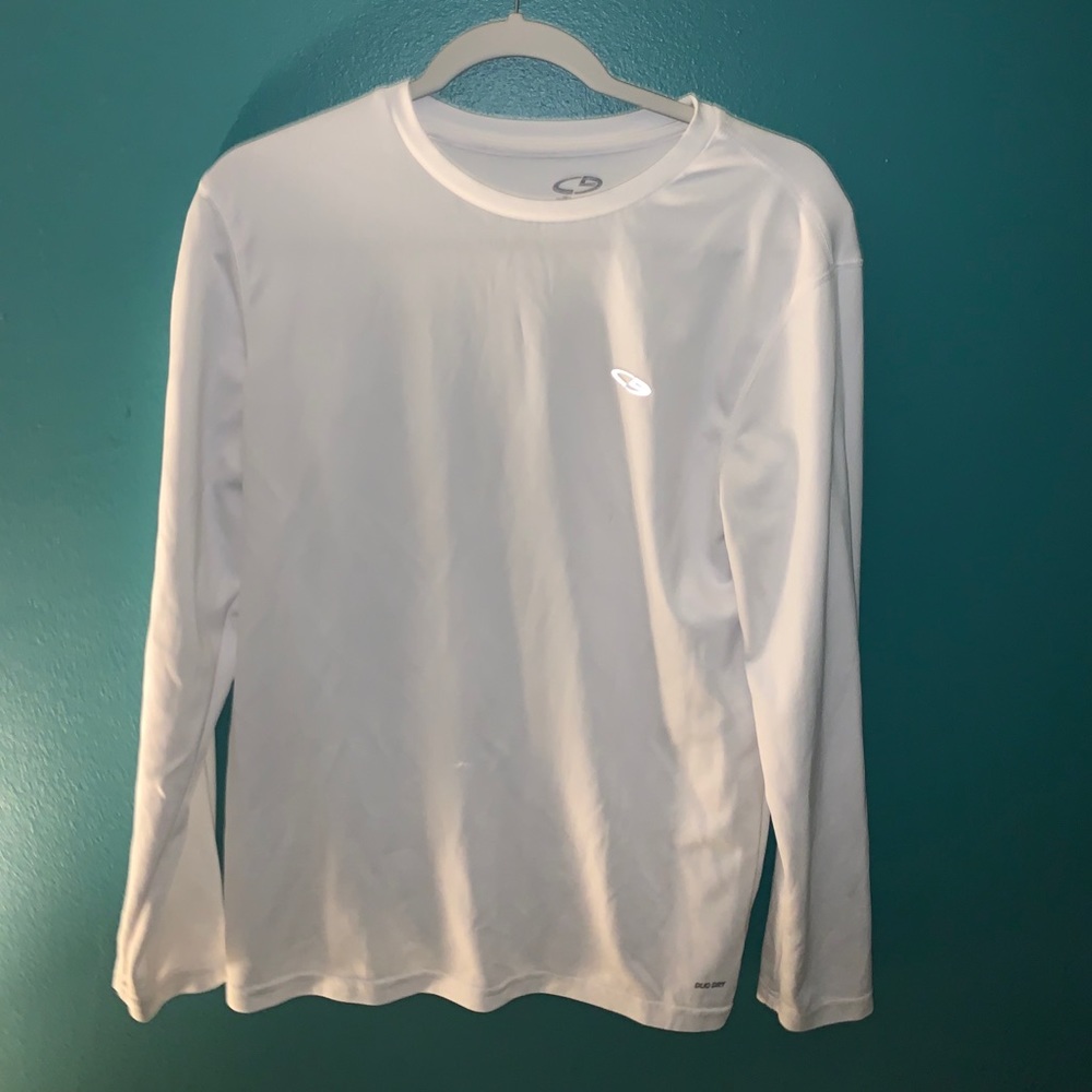 Champion White Dry-Fit Long Sleeve